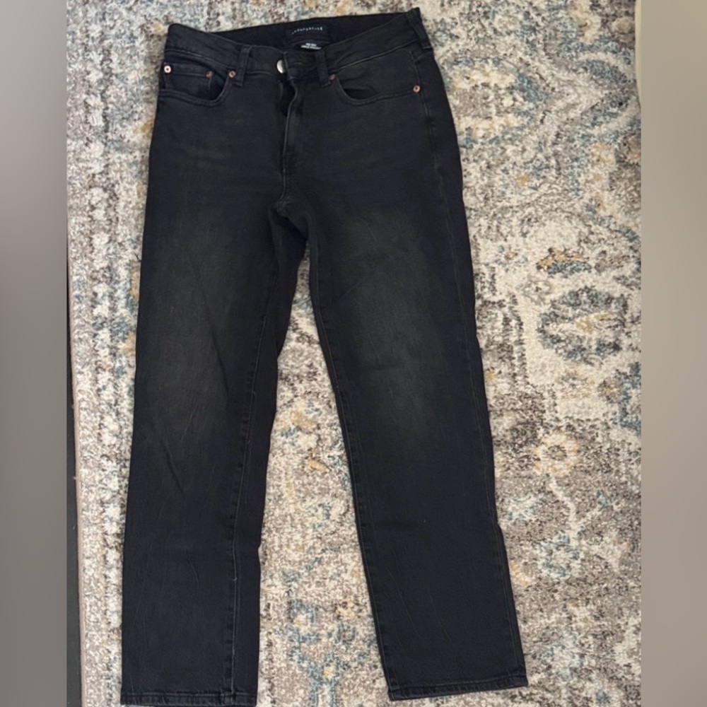 Aeropostale Women's Black Straight Leg Jeans